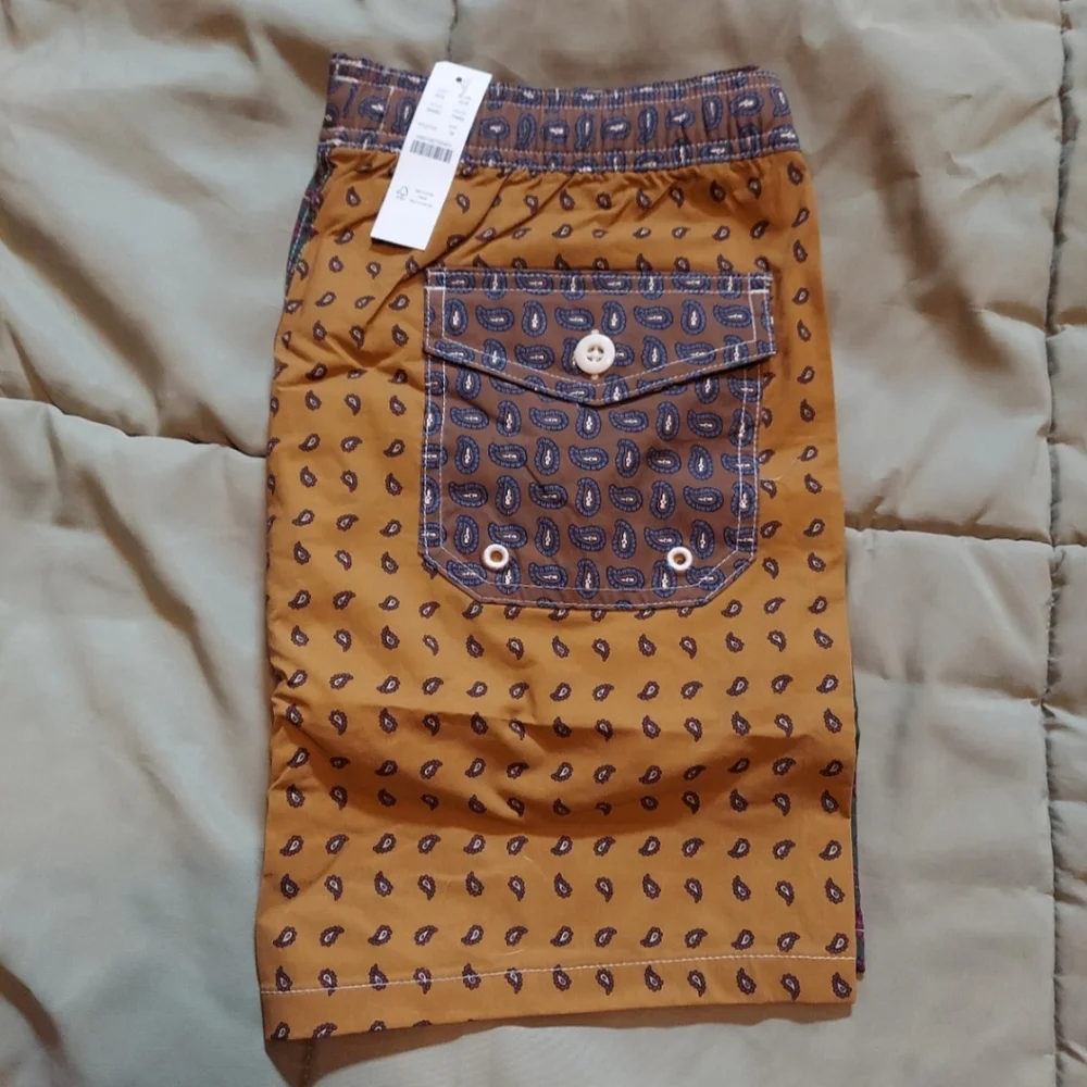 J.CREW Paisley 6 inch Swim Trunks Men's Small/Med 32-34 BNWT RETIRED $80 1 LEFT